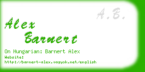 alex barnert business card